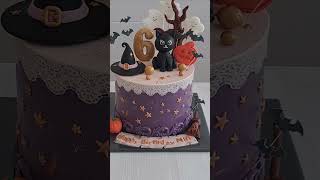 Birthdaycake #torten #helloween #katze #kürbis #fondantfiguren #geburtstag