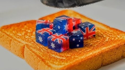 Satisfying AI ASMR || Spreading Flags On Toast | Flag Toast Art in 8K 