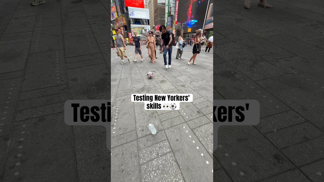Testing New Yorkers' skills 👀⚽️