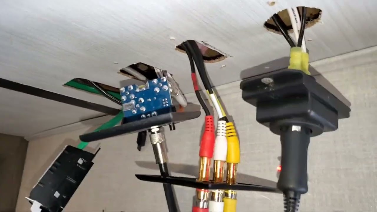 installing AV wires inside of RV roof. HDMI from stereo/ Blu ray DVD to