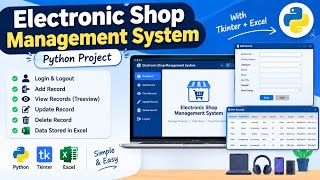 Full Electronic shop management system using python  Guide
