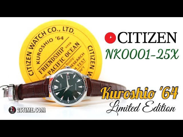 ヒコーキ 52 CITIZEN Kuroshio 64 NK0001-25x |Green Dial Parawater Watch - YouTube
