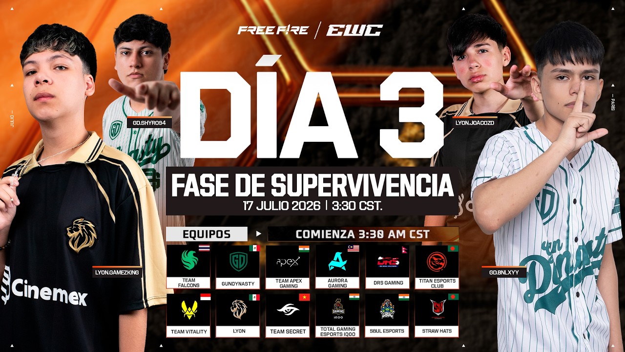 🏆 Esports World Cup 2026 | Free Fire | Fase de Supervivencia