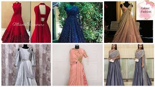 Top 30 saree gown ideas 2020/ latest saree gown collection/colour fashion