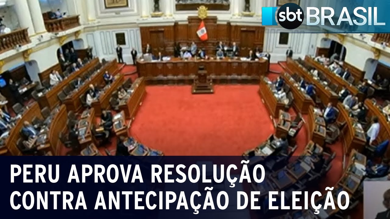 Peru aprova resolução contra antecipação da eleição presidencial | SBT Brasil (30/01/23)