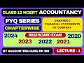 PYQ SERIES CLASS-12 ACCOUNTS_CH-3_Financial Statements of Company(RBSE BOARD-2024_23_22_21_20)PART-1