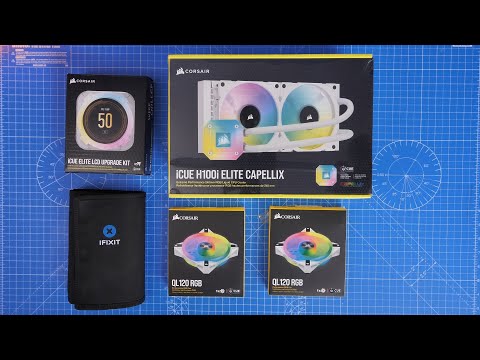 Corsair H100i Elite Cappelix Upgraded with QL120 fans and an LCD screen