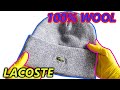 Unboxing of LACOSTE Beanie WINTER HAT Gray [100% WOOL] ASMR