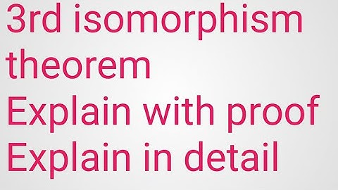 lec#70|group theory| 3rd isomorphism theorem with proof