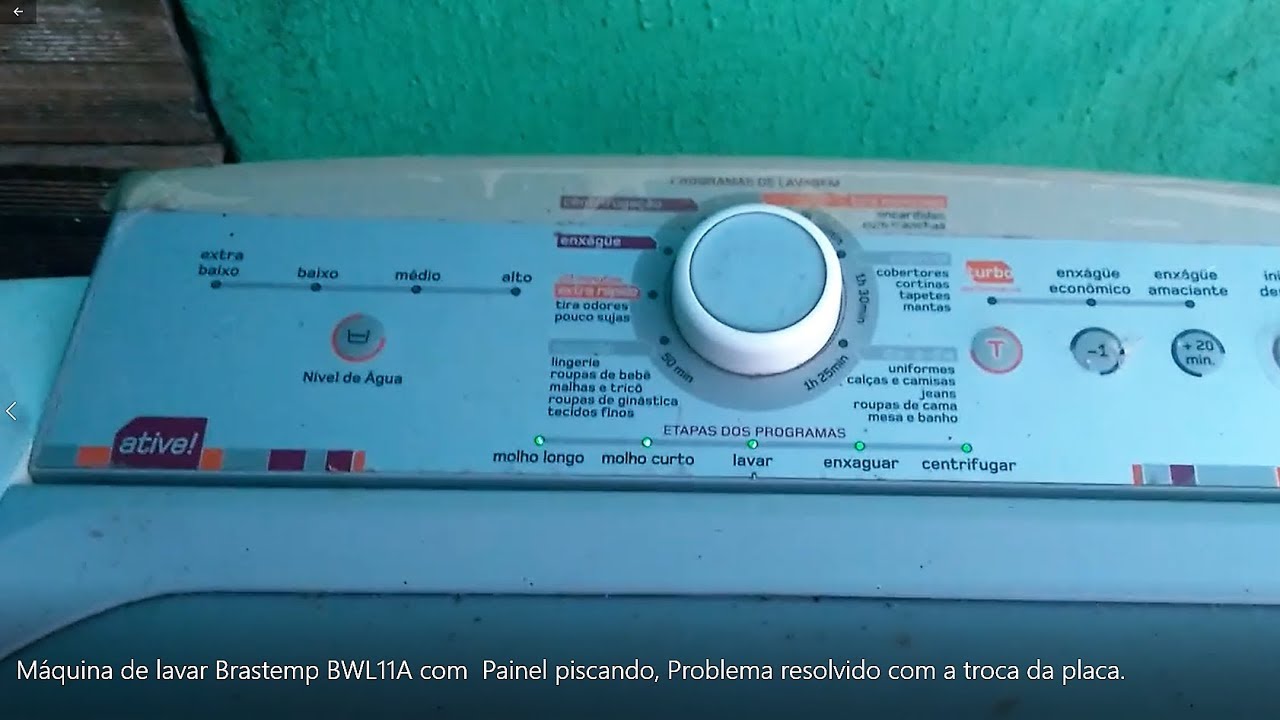 Faça você mesmo. Maquina de lavar Brastemp ative BWL11A não funciona ...