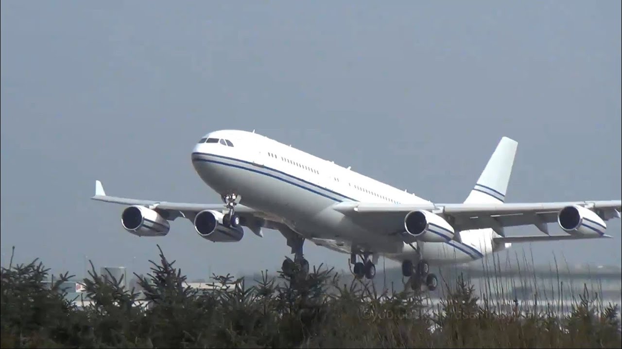 Saudi Royal Flight Airbus A340-200E [HZ-124] | Takeoff @ Hamburg ...