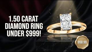 IGI Certified 10K Gold Radiant Lab Diamond Ring 1 50 ctw