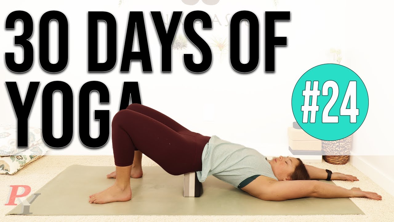30 DAYS OF YOGA - DAY 24 | Gentle Yoga Flow Practice | 20 Min - YouTube