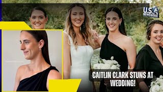 caitlin clark stuns at wedding appearance viral photos fans love