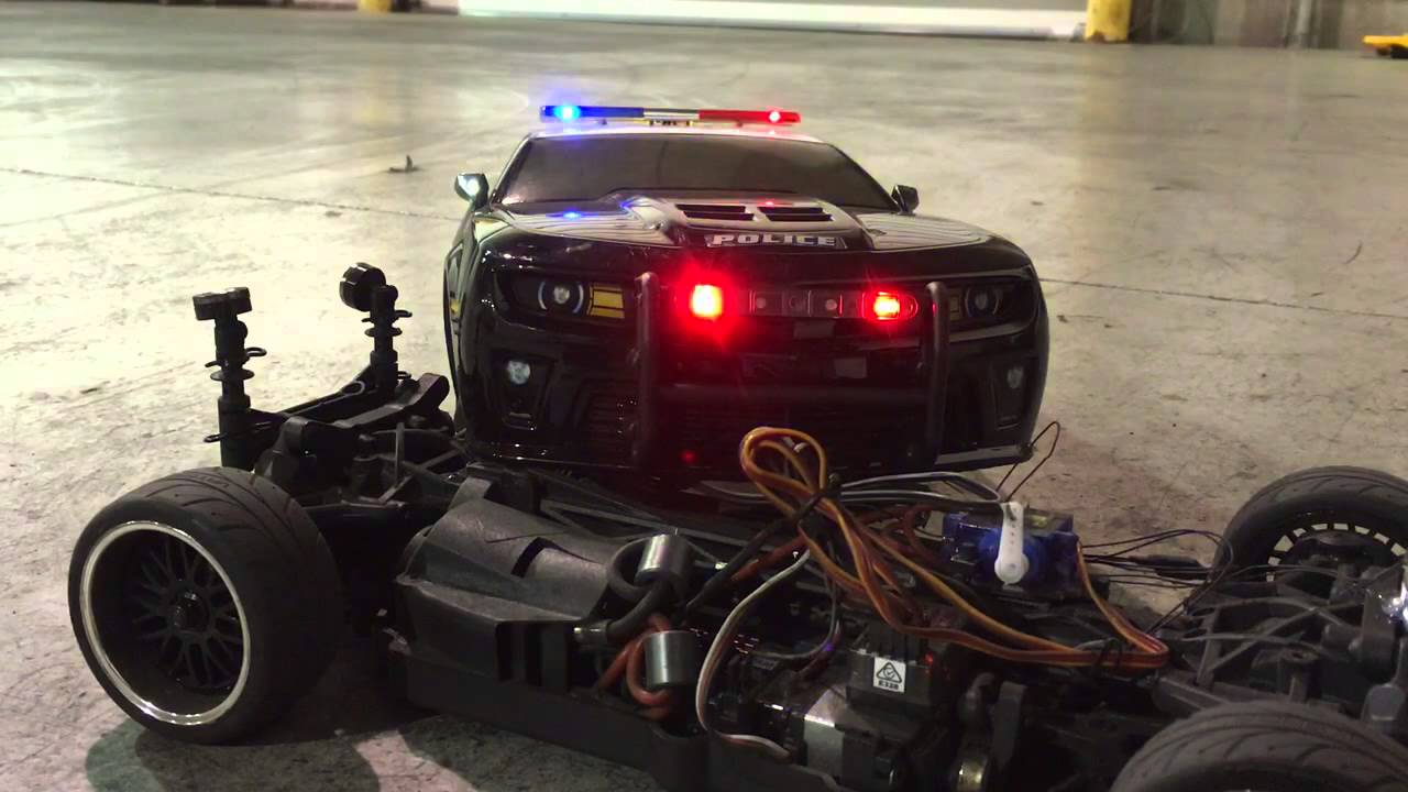 rc police car with lights and siren