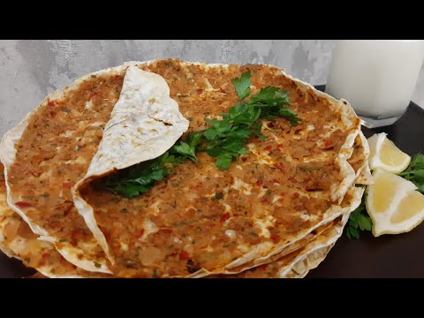 Xəmir yoğurmadan yuxadan Tavada  Lahmacun hazırlayın / Çox  dadlı sadəcə 5 dəqiqədə Lahmacun