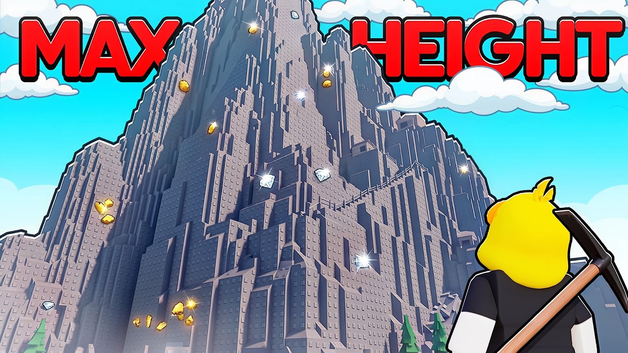 I was FORCED to MINE the Tallest Mountain in Roblox...