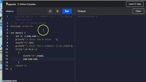 #40 Sum of n numbers using for loop | for loop for beginners | Sum of n numbers | C in Tamil |