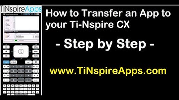 How to transfer an app to your Ti-nspire CX calculator