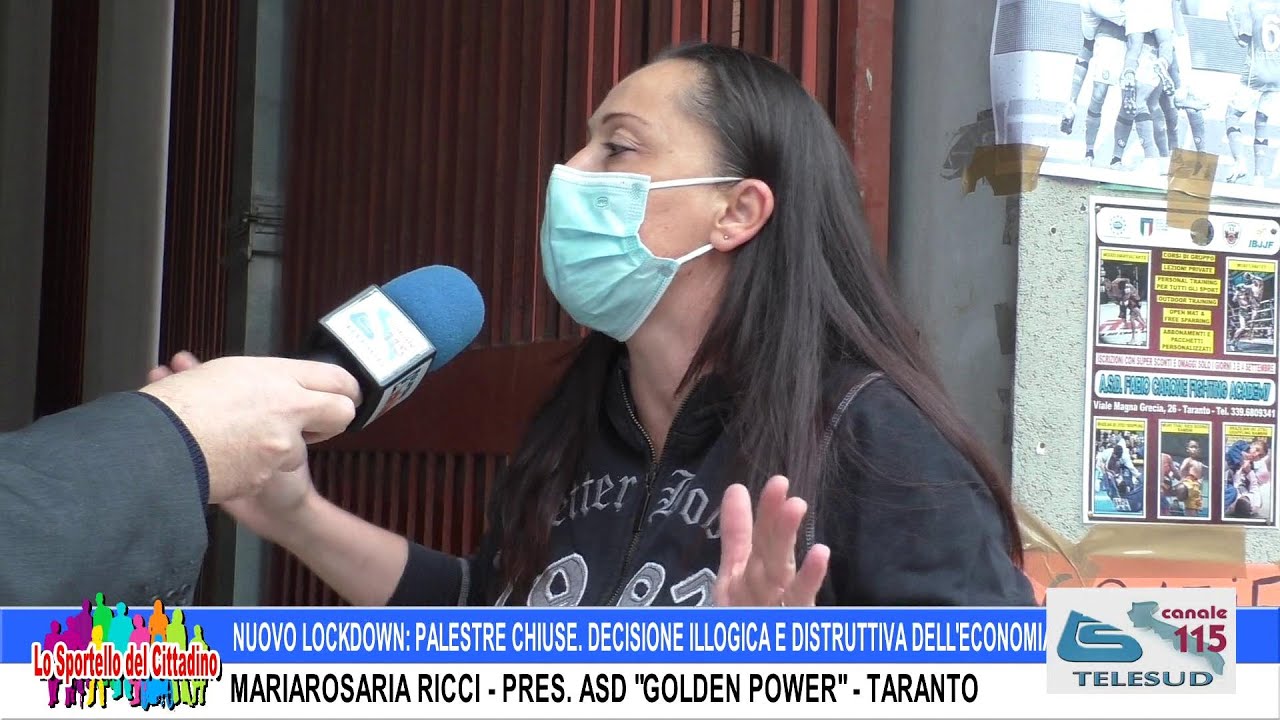 DPCM: PALESTRE CHIUSE. LA PROTESTA DI M.R. RICCI (PRES. ASD "GOLDEN POWER" - TARANTO)
