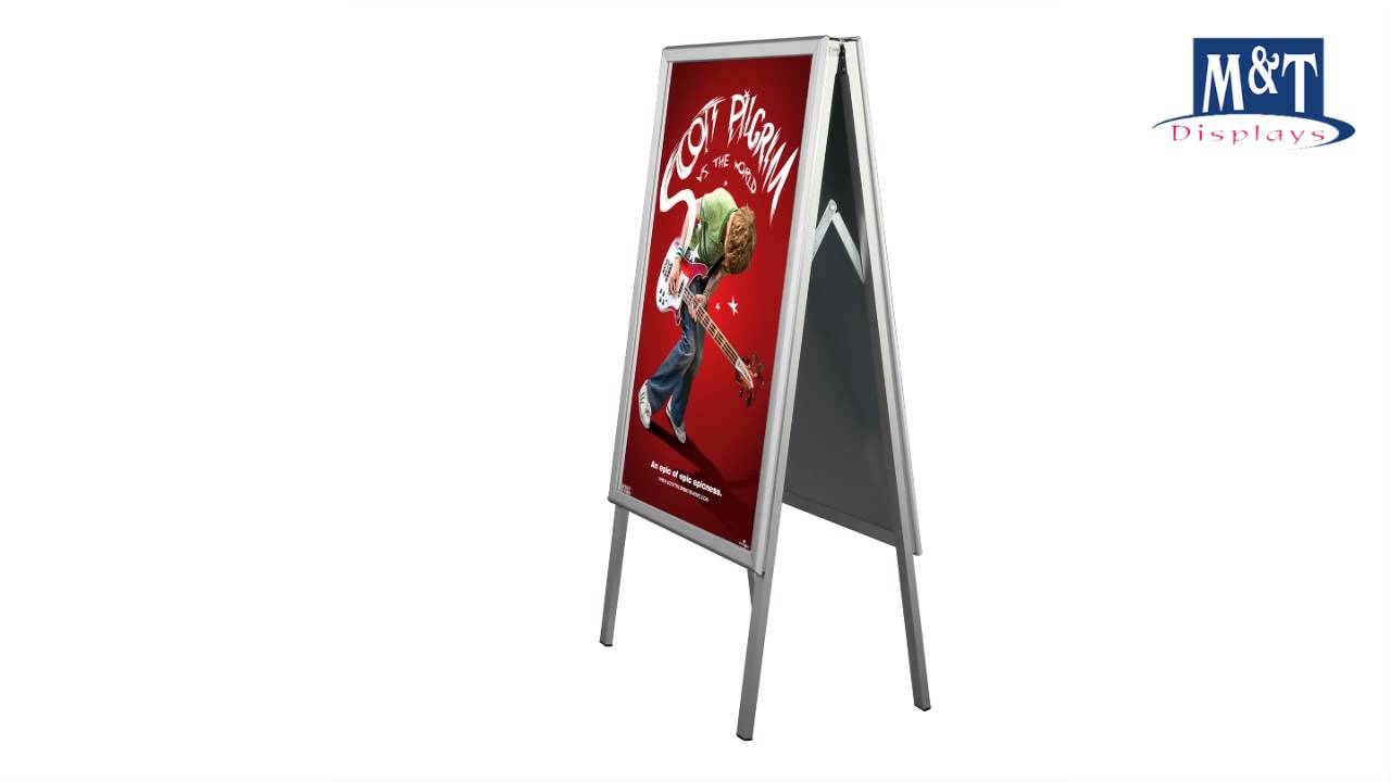 22″w x 28″h A Frame Board Silver Aluminum Sidewalk Sign Galvanised Backing  – Displays Outlet – Online Display Signs Retailer