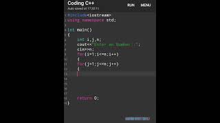 Best pattern tutorial ll C++ programming language ll 💯💯short coding | Code Radius