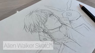 Drawing Allen Walker with a pencil | Calm Fan Art Sketch