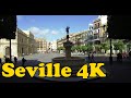 Walk around Seville Spain 4K. Plaza de España - Catedral de Sevilla - Maestranza.