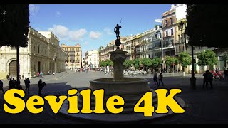 Walk around Seville Spain. [4K] Plaza de España - Catedral de Sevilla - Maestranza.
