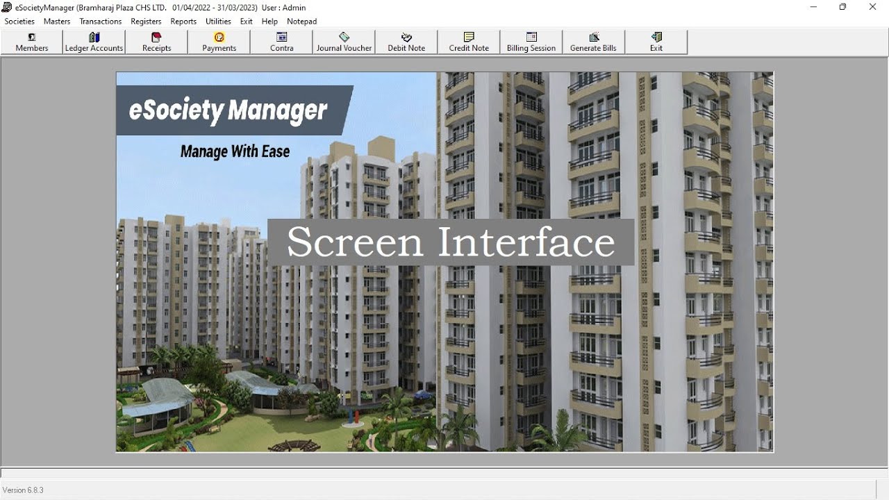 eSociety Manager Society Software Screen Interface YouTube