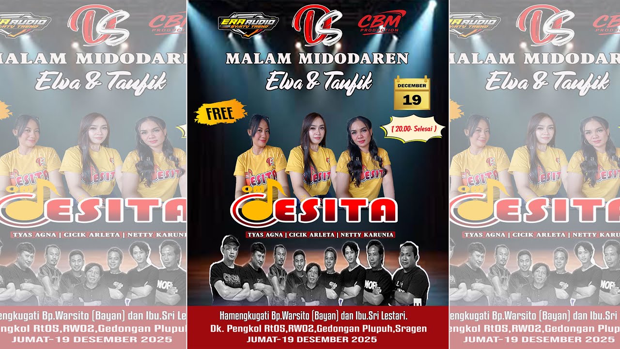 Live OM.DESITA JADOEL -ERA AUDIO (Mr.Glegor) - Midodaren Wedding ELVA & TAUFIK , Pengkol-19 Des 2025