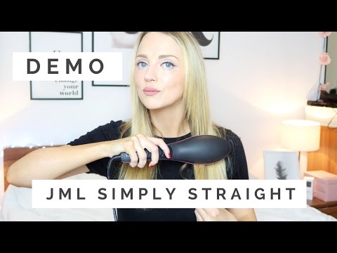 JML SIMPLY STRAIGHT HAIR STRAIGHTENING BRUSH REVIEW & DEMO | Paula Holmes