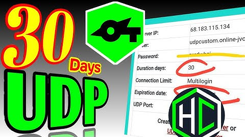How to create 30 days UDP custom and UDP request config file