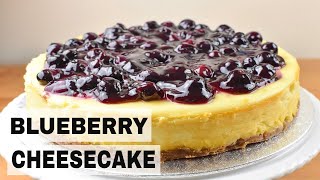 Homemade Baked Blueberry Cheesecake | Blueberry Cheesecake Recipe