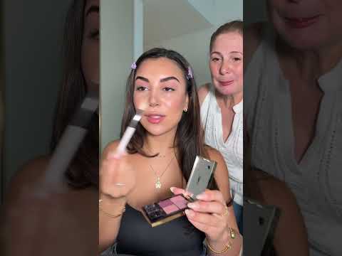Full Face Of Makeup Using MY MOM S MAKEUP Makeupchallenge Momsmakeup