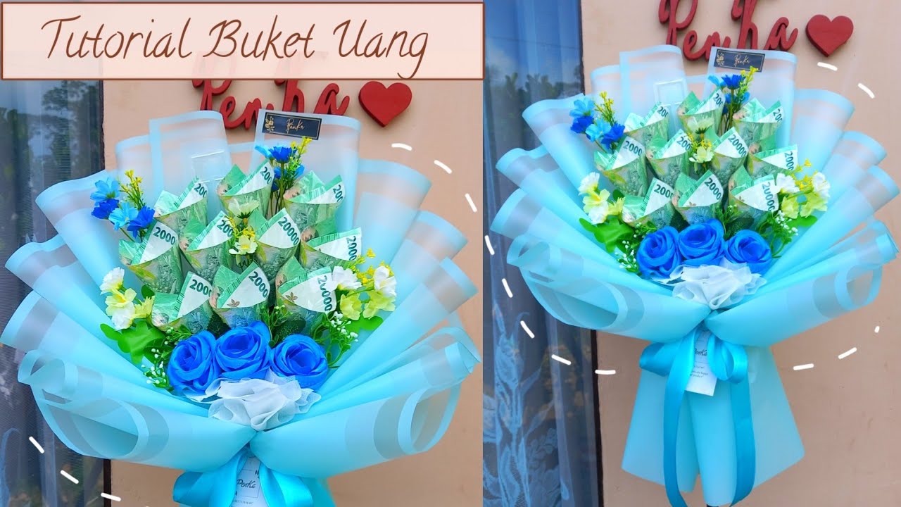 Buket Uang 10 Lembar Bentuk Tulip, Hasil Gembul