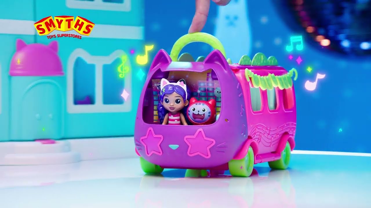 Gabby's Dollhouse Purrfect Party Bus Set - Smyths Toys - YouTube