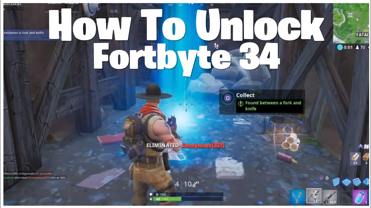 Fortnite Fortbyte #34 - Found Between a Fork & a Knife