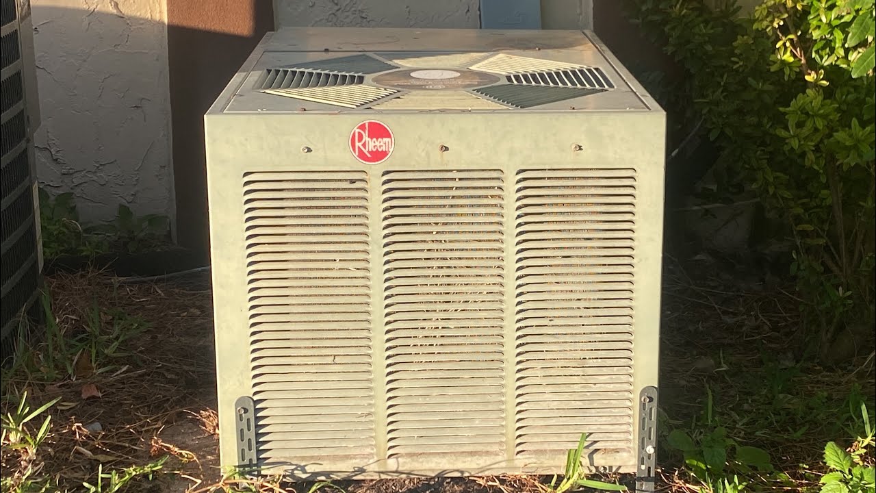 2002 Rheem Classic Air Conditioner - Early Morning Startup - YouTube
