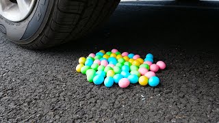 Crushing Crunchy & Soft Things by Car! - EXPERIMENT Candy vs Car by Galaxy Experiments 20,442 views 3 years ago 1 minute, 19 seconds