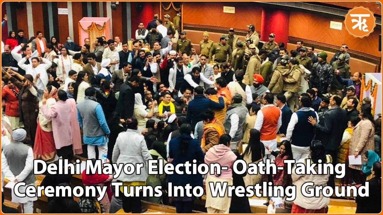 Delhi Mayor Election- Oath-Taking Ceremony Turns Into Wrestling Ground | Delhi Mayor | MCD elections