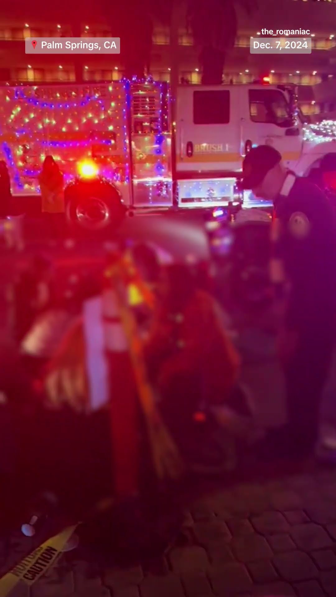 Motor officer crashes into crowd during a holiday parade in Palm Springs