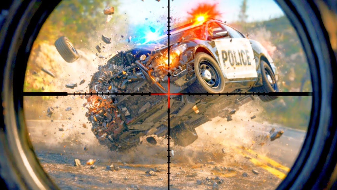 GTA 5 Physics Go Wild When COPS Crash | Euphoria Physics