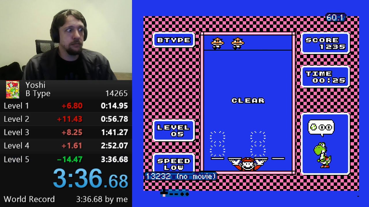 Yoshi World Record Speedrun B Type in 3:36.705 - YouTube