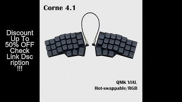 Corne V4.1 Split Ergonomics Hot-swappable MX Mechanical Keyboard Wired South RGB VIAL fully rogramma