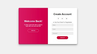 Create Sign-Up & Sign-In Form with CSS Transitions | Complete Guide | Html Css Javascript Profile