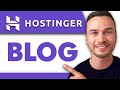 Comment Créer un Blog sur Hostinger