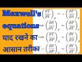 Maxwells equations thermodynamics  keyword to memorizetrick to memorize