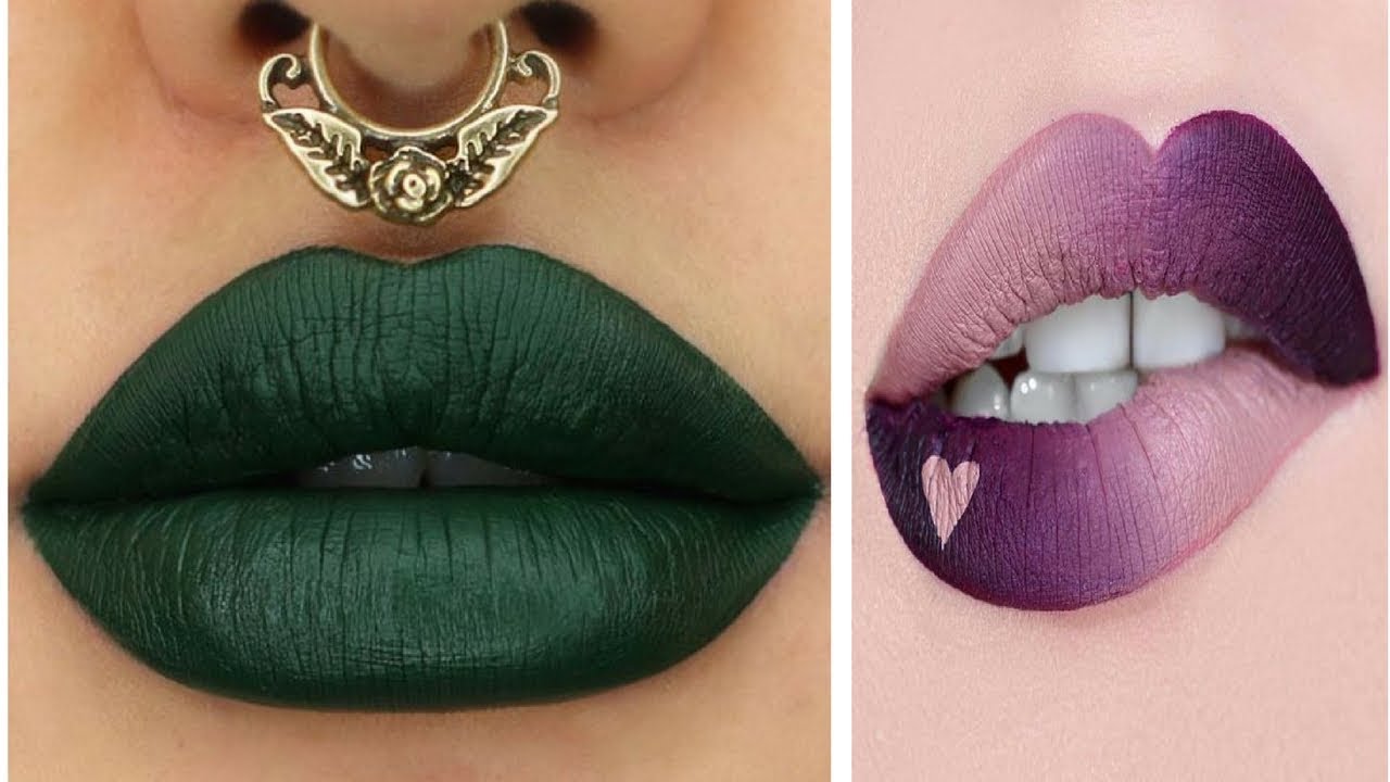 Lipstick Tutorial Compilation Amazing Lip Art Design Ideas 2018 Part