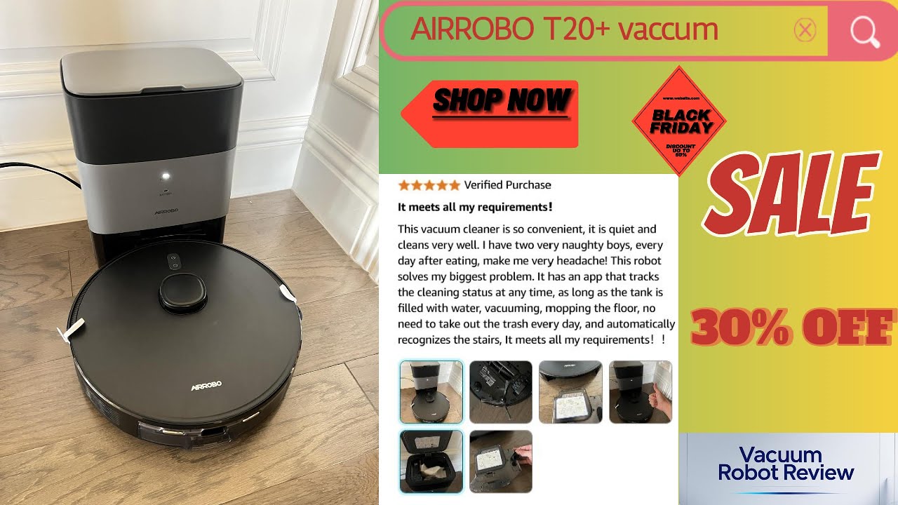AIRROBO T20+ Robot Vacuum Cleaner : Review - Unboxing! - YouTube